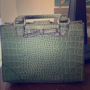Liz Claiborne green alligator faux purse